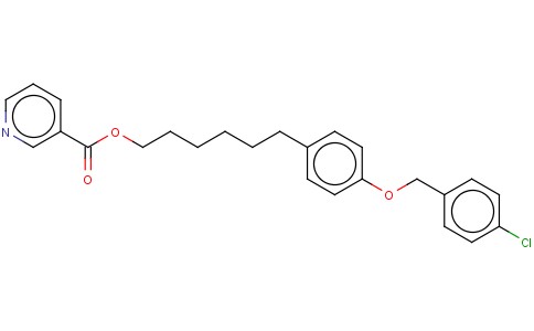 3-PYRIDINECARBOXYLIC ACID, 6-(4-((4-CHLOROPHENYL)METHOXY)PHENYL)HEXYL ESTER